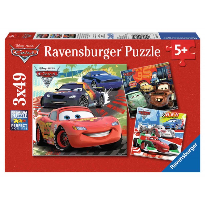 Ravensburger Puzzle - Cars 2 - Weltweiter Rennspaß, 3x49 Teile