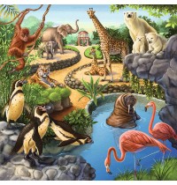 Ravensburger Puzzle - Wald-/Zoo-/Haustiere, 3x49 Teile