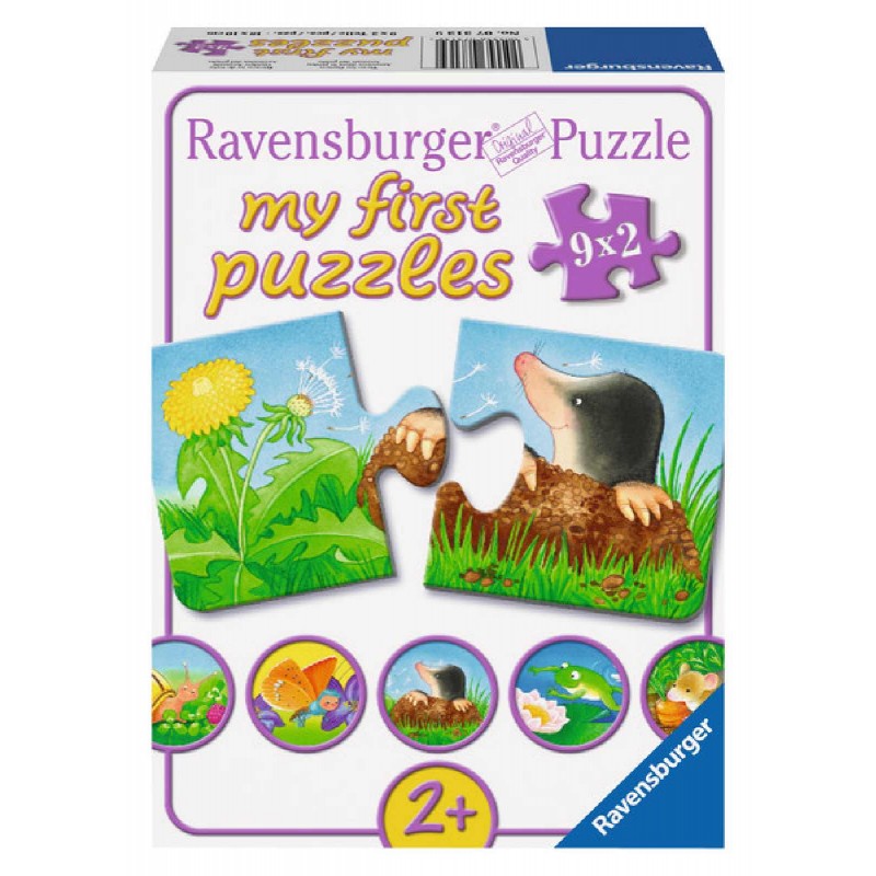 Ravensburger Puzzle - my first Puzzle - Tiere im Garten, 9x2 Teile