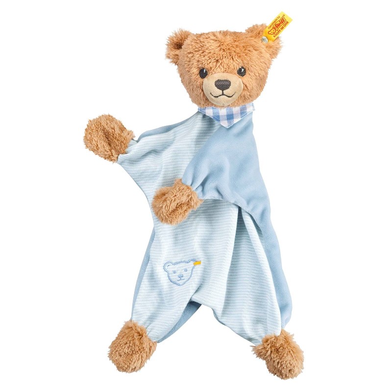 Steiff - Babywelt - Spielzeug - Schmusetücher - Schlaf-gut-Bär Schmusetuch, blau, 30cm