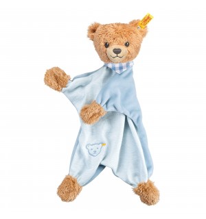 Steiff - Babywelt - Spielzeug - Schmusetücher - Schlaf-gut-Bär Schmusetuch, blau, 30cm