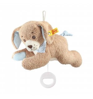 Steiff - Babywelt - Spielzeug - Spieluhren - Gute-Nacht-Hund Spieluhr, blau, 22cm