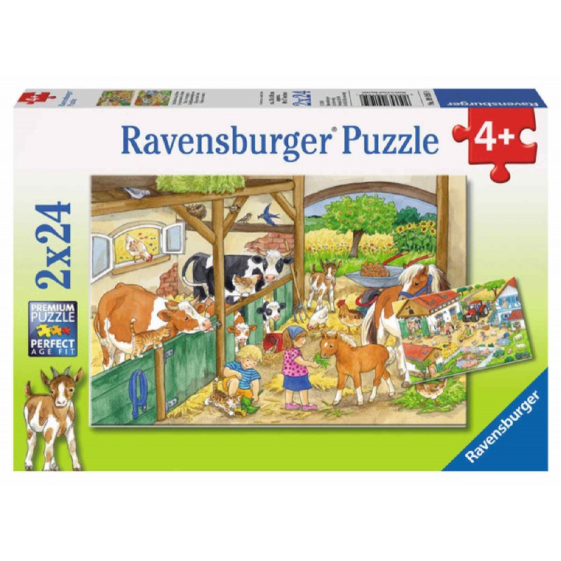 Ravensburger Puzzle - Fröhliches Landleben, 2x24 Teile