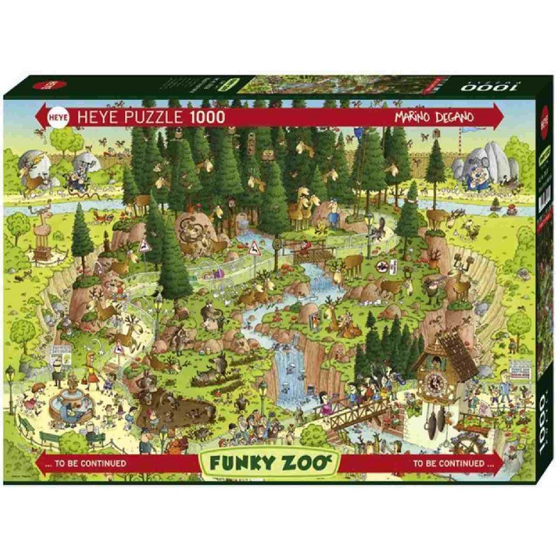 Heye - Standardpuzzle 1000 Teile - Funky Zoo, Black Forest Habitat