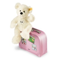 Steiff - Teddybären - Teddybären für Kinder - Lotte Teddybär im Koffer, weiß, 28cm