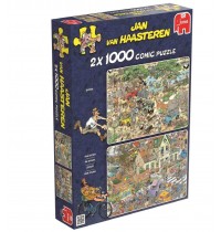 Jumbo Spiele - Jan van Haarsteren - 2in1 Safari & Storm, 1000 Teile