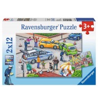 Ravensburger Puzzle - Mit Blaulicht unterwegs, 2 x 12 Teile