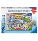 Ravensburger Puzzle - Mit Blaulicht unterwegs, 2 x 12 Teile