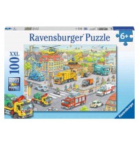 Ravensburger Puzzle - Fahrzeuge in der Stadt, 100 XXL-Teile
