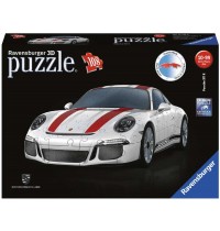 Ravensburger Puzzle - 3D Puzzle Porsche 911 R, 108 Teile