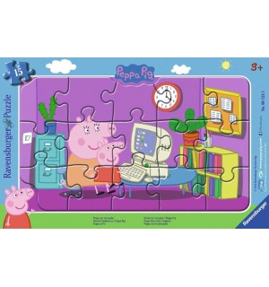 Ravensburger Spiel - Peppa am Computer, 15 Teile