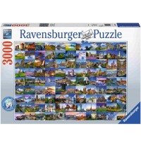 Ravensburger Spiel - 99 Beautiful Places in Europe, 3000 Teile