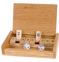 Shut the box  Würfelspiel Spielbox für die Reise