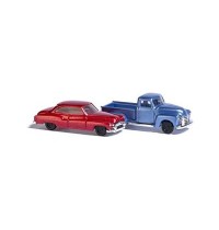 Busch Modellbahnzubehör - Chevy Pick-up und Buick