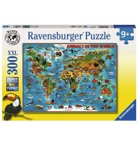 Ravensburger Puzzle - Tiere rund um die Welt, 300 Teile XXL