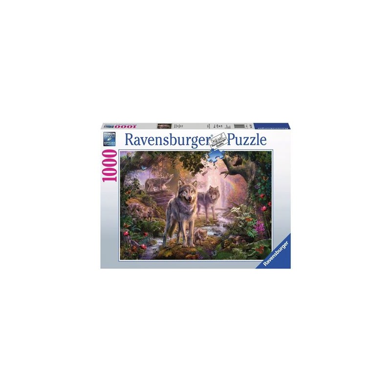 Ravensburger Puzzle - Wolfsfamilie im Sommer, 1000 Teile