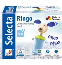 Schmidt Spiele - Selecta - Ringo Hund, Greifling mit Quietsche, 12 cm