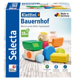 Schmidt Spiele - Selecta - Bauernhof, Klett-Stapelspielzeug, 7 Teile