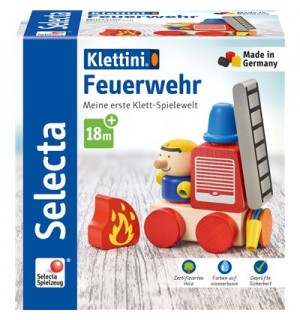 Schmidt Spiele - Selecta - Feuerwehr, Klett-Stapelspielzeug, 7 Teile