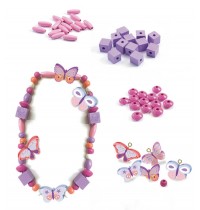 Schmuck basteln: Wooden beads Schmuck basteln: Wooden beads, buterflies