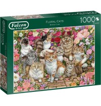 Jumbo Spiele - Floral Cats - 1000 Teile