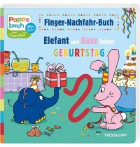 Tessloff - Finger-Nachfahr-Buch - Elefant und Hase feiern Geburtstag