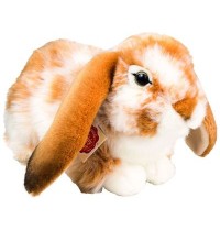 Teddy-Hermann - Bauernhof - Hase sitzend hellbraun-weiß gescheckt 30 cm