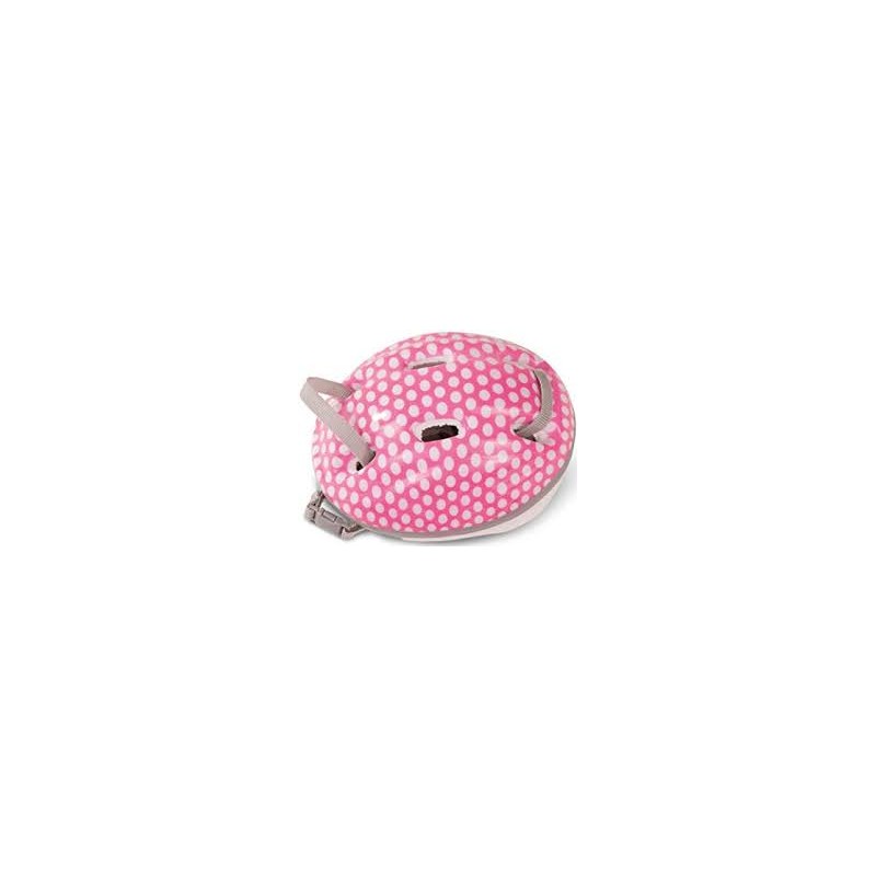Helm pink/weiße Punkte M/XL für Stehpuppen von 42 - 50cm und Babypuppen Gr. 42 - 46cm   Götz Puppenmanufaktur