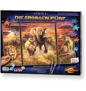 Schipper Arts & Crafts - Meisterklasse Triptychon - Afrika - Die großen Fünf