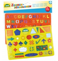 Lena - Pre School - Zeichenschablonen Alphabet und Zahlen und Zeichen