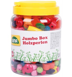 Lena - Holzspielzeug - Jumbo Box Holzperlen