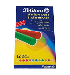 Kreide bunt f. Wandtafel 12er Pelikan