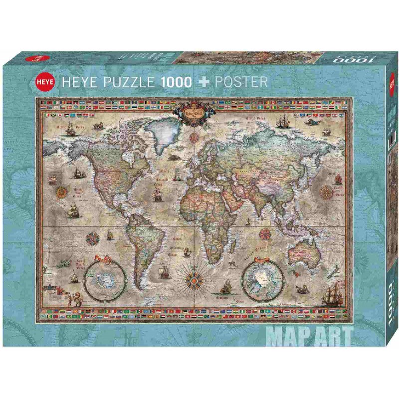 Heye - Standardpuzzle - Retro World 1000 Teile