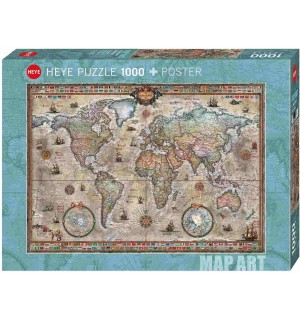 Heye - Standardpuzzle - Retro World 1000 Teile