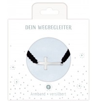 Coppenrath Verlag - Geknüpftes Armband mit Kreuzanhänger, versilbert