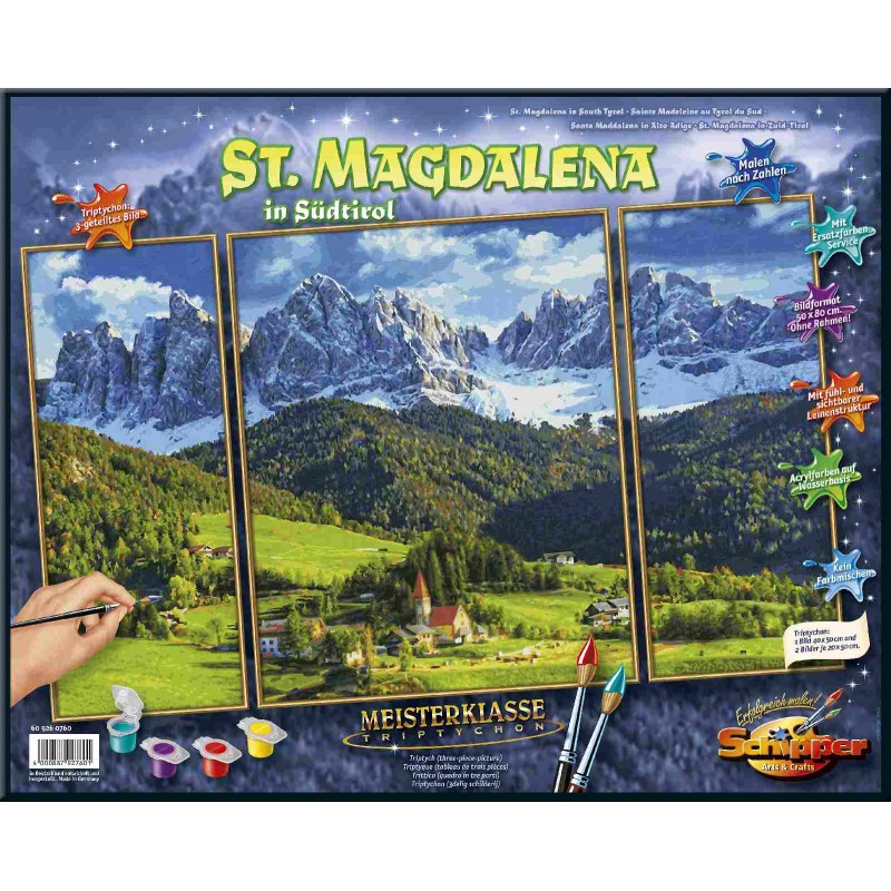 Schipper Arts & Crafts - Meisterklasse Triptychon - St. Magdalena in Südtirol