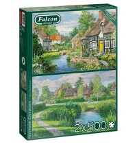 Jumbo Spiele - Falcon - Riverside Cottages - 2x 500 Teile