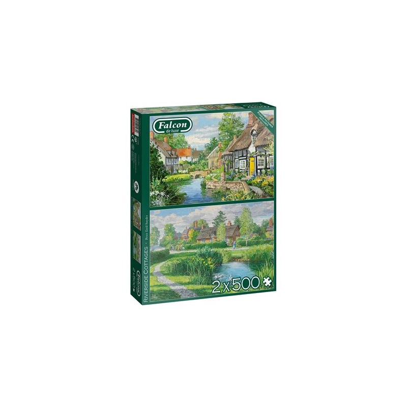 Jumbo Spiele - Falcon - Riverside Cottages - 2x 500 Teile