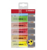 STABILO BOSS 6er Etui Leuchtm Textmarker - STABILO BOSS ORIGINAL - 6er Pack - mit 6 verschiedenen Farben