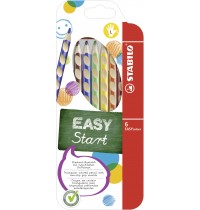 STABILO EASYcolors links 6er Ergonomischer Buntstift für Linkshänder - STABILO EASYcolors  - 6er Pack - mit 6 verschiedenen Farb