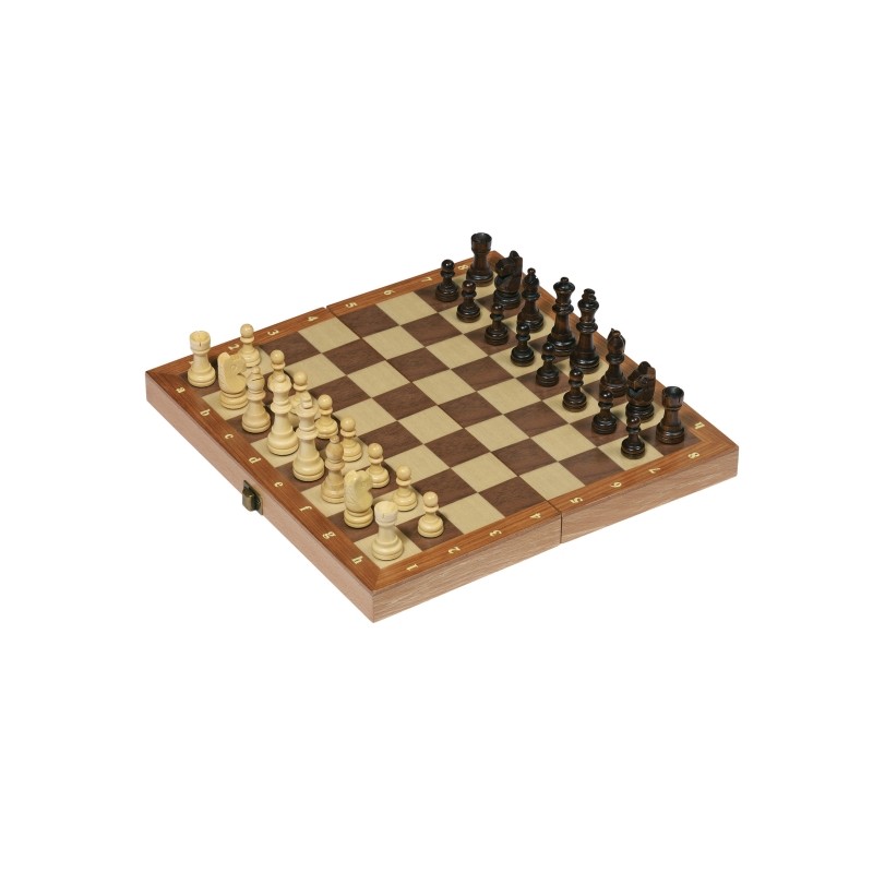 Schachspiel in Holzklappkasse