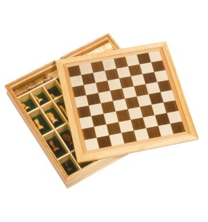 Spiele-Set Schach, Dame, Mühle