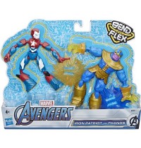 Hasbro - Marvel Avengers Bend And Flex Iron Patriot vs. Thanos Figuren