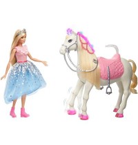 Mattel - Barbie Prinzessinnen Abenteuer Tanzendes Pferd mit Prinzessin Puppe