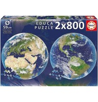 Educa - Planet Erde 2x800 Teile Rund-Puzzle
