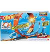 Mattel - Hot Wheels® - Looping Crash Trackset inkl. 1 Spielzeugauto