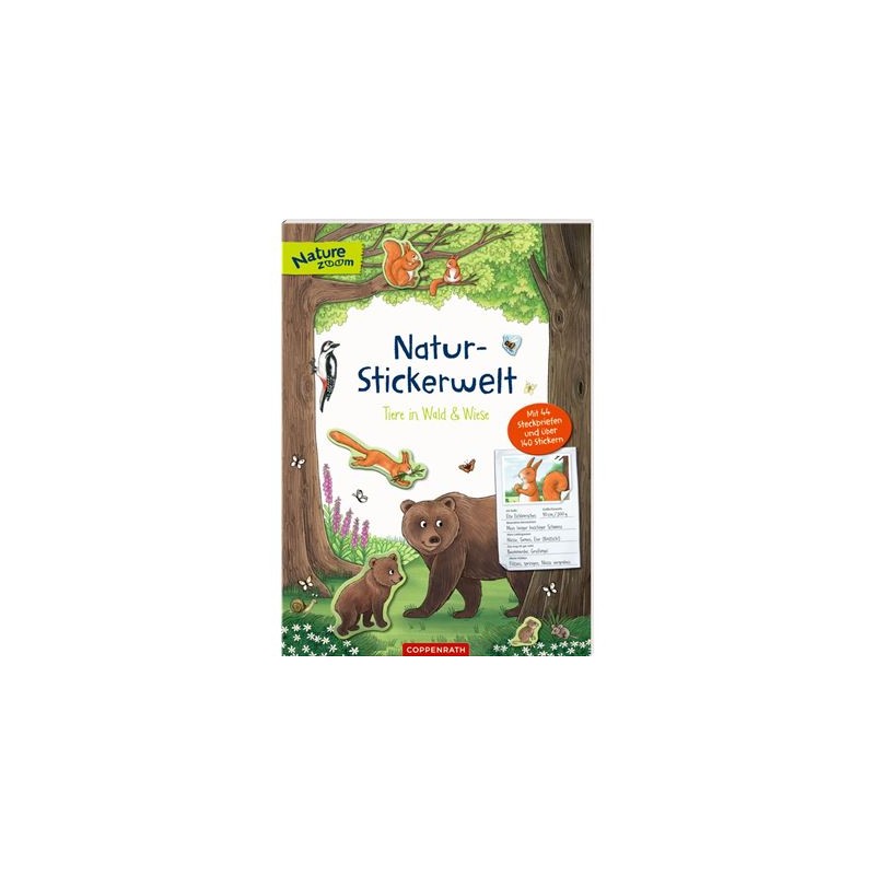 Nature Zoom - Natur-Stickerwelt: Tiere in Wald und Wiese