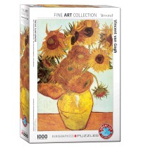 Zwölf Sonnenblumen in einer V Zwölf Sonnenblumen in einer Vase von van Gogh 1000 Teile