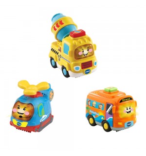 Tut Tut Baby Flitzer - 3er-Se Tut Tut Baby Flitzer - 3er-Set Reisebus, Helikopter, Betonmischer