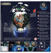 Ravensburger - 3D Puzzle-Ball - Nachtlicht - Raubkatzen